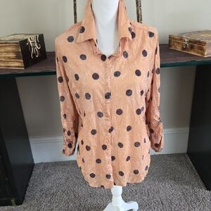 David Cline Polka Dot Button-Up Women's Top